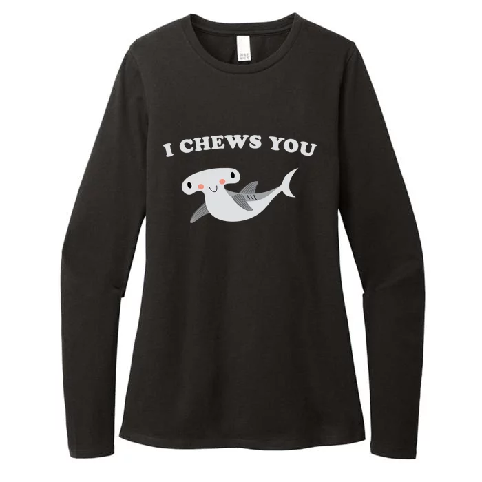 I Chews You Valentines Day Shark Gift Womens CVC Long Sleeve Shirt