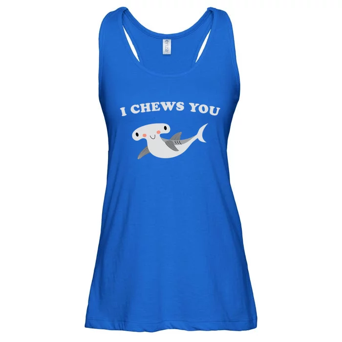 I Chews You Valentines Day Shark Gift Ladies Essential Flowy Tank