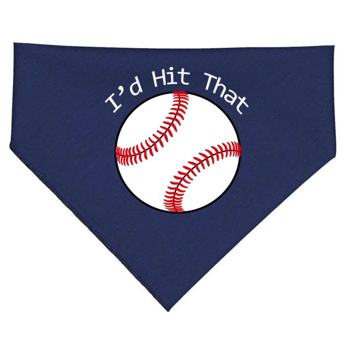 I'd Hit That Baseball USA-Made Doggie Bandana