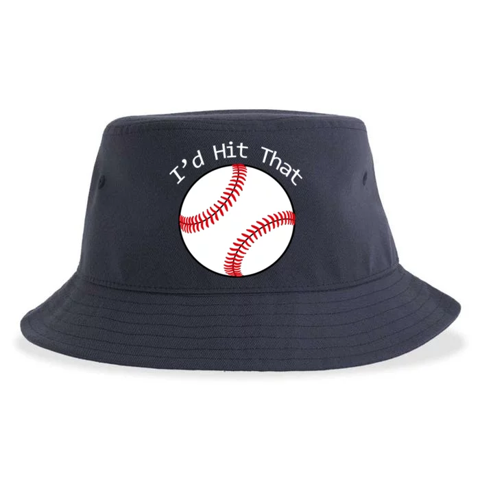 I'd Hit That Baseball Sustainable Bucket Hat