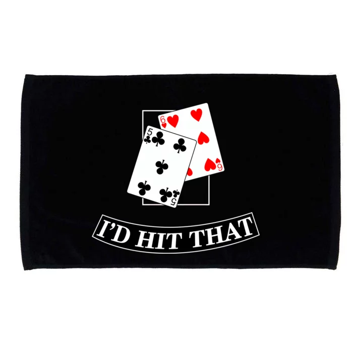 I'd Hit That Black Jack Microfiber Hand Towel