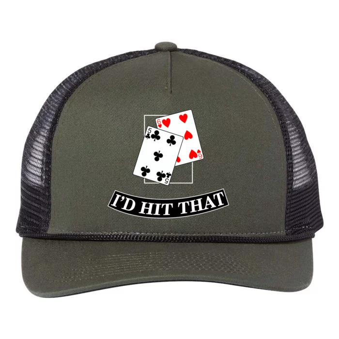 I'd Hit That Black Jack Retro Rope Trucker Hat Cap