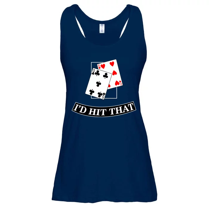 I'd Hit That Black Jack Ladies Essential Flowy Tank