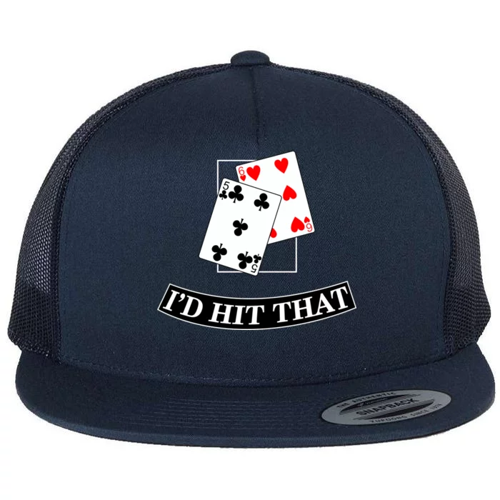 I'd Hit That Black Jack Flat Bill Trucker Hat