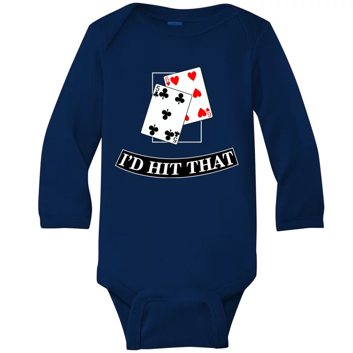 I'd Hit That Black Jack Baby Long Sleeve Bodysuit