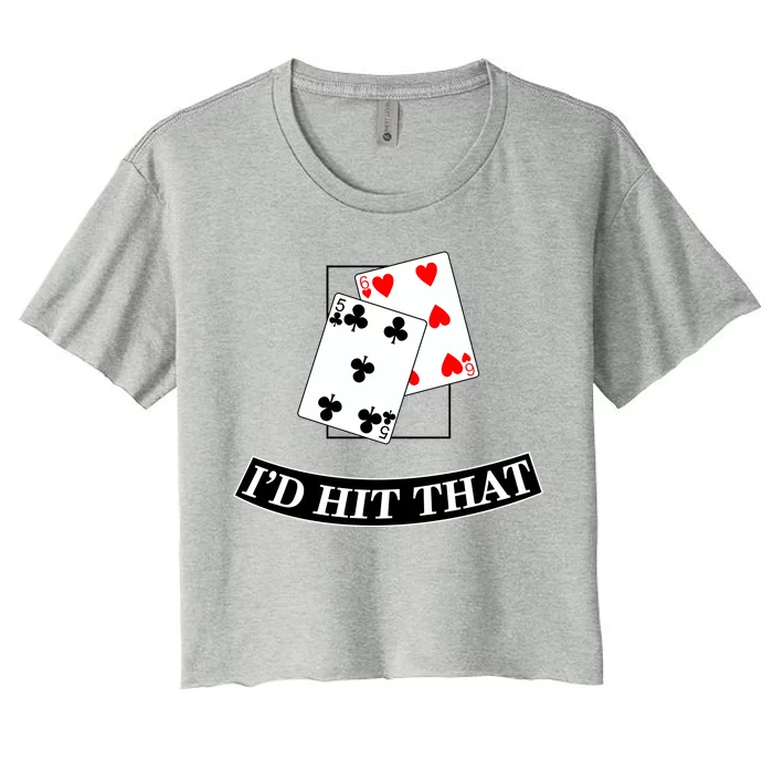 I'd Hit That Black Jack Women's Crop Top Tee