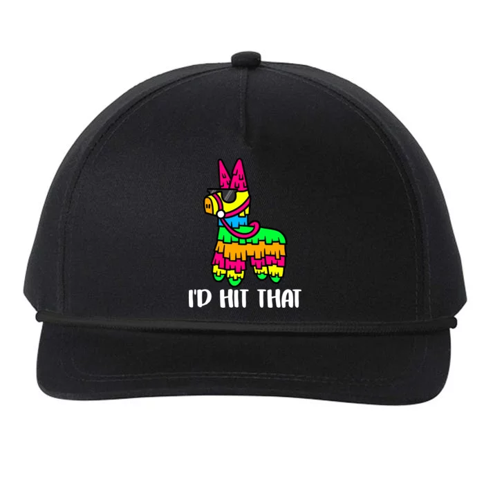 I'd Hit That Pinata Funny Party Snapback Five-Panel Rope Hat