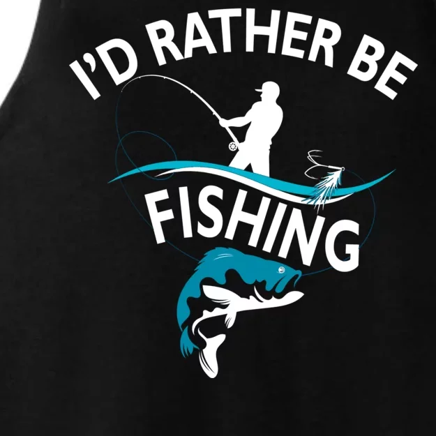 I'd Rather Be Fishing Ladies Tri-Blend Wicking Tank