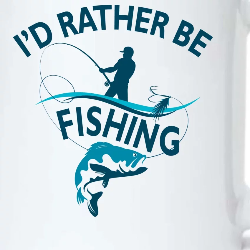 I'd Rather Be Fishing Black Color Changing Mug