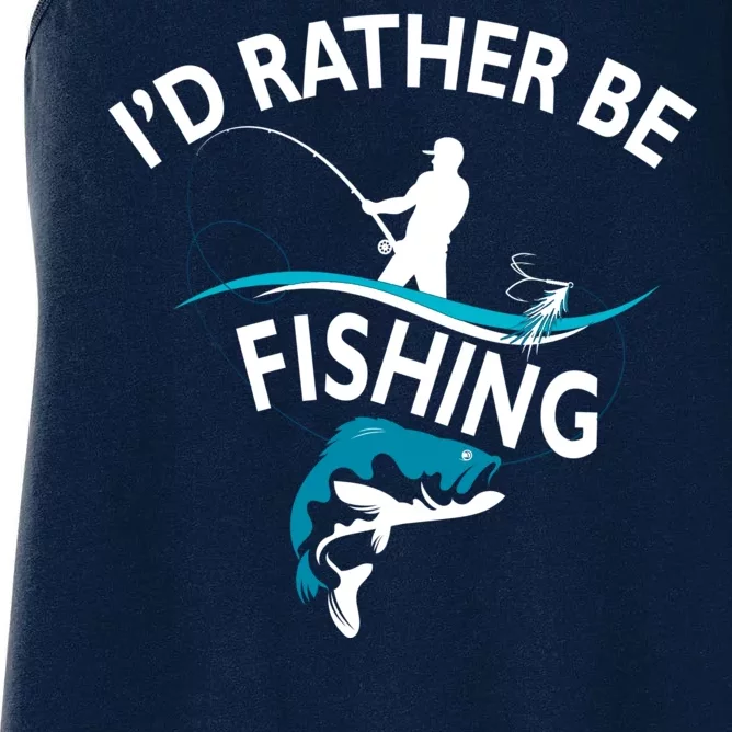 I'd Rather Be Fishing Women's Racerback Tank