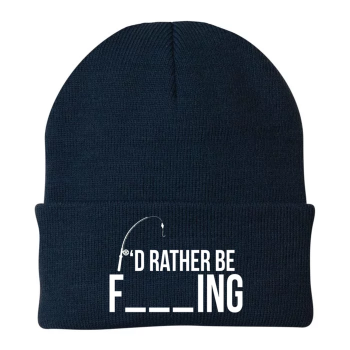 I'd Rather Be Fishing Funny Fisherman Knit Cap Winter Beanie