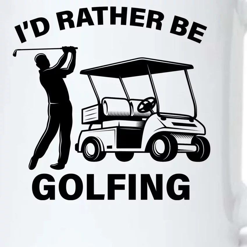 I'd Rather Be Golfing Black Color Changing Mug