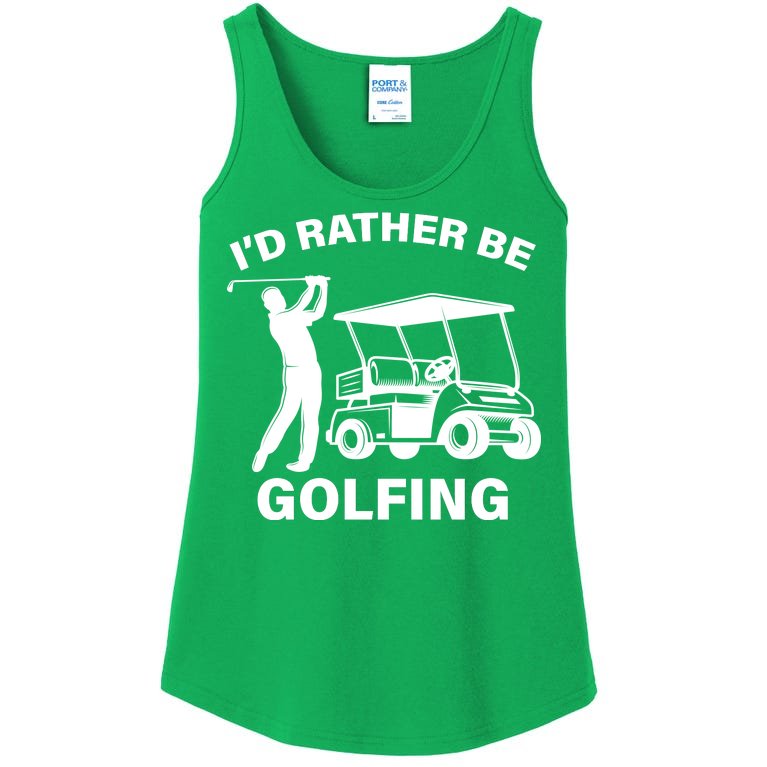 I'd Rather Be Golfing Ladies Essential Tank