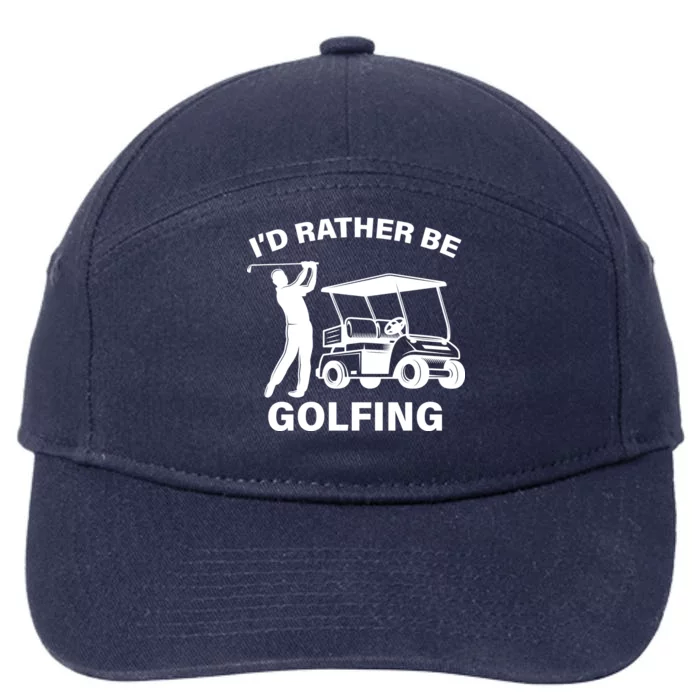 I'd Rather Be Golfing 7-Panel Snapback Hat