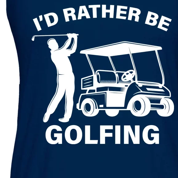 I'd Rather Be Golfing Ladies Essential Flowy Tank