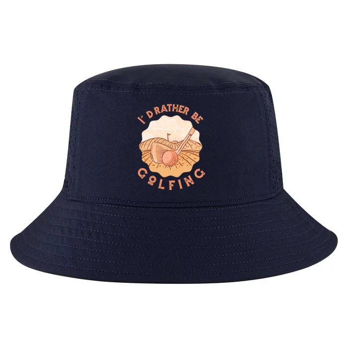 I'd Rather Be Golfing Funny Golf Hobby Cool Comfort Performance Bucket Hat