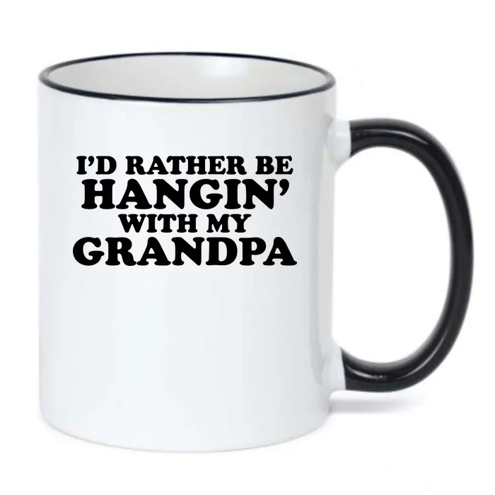 I'd Rather Be Hangin' With My Grandpa Black Color Changing Mug