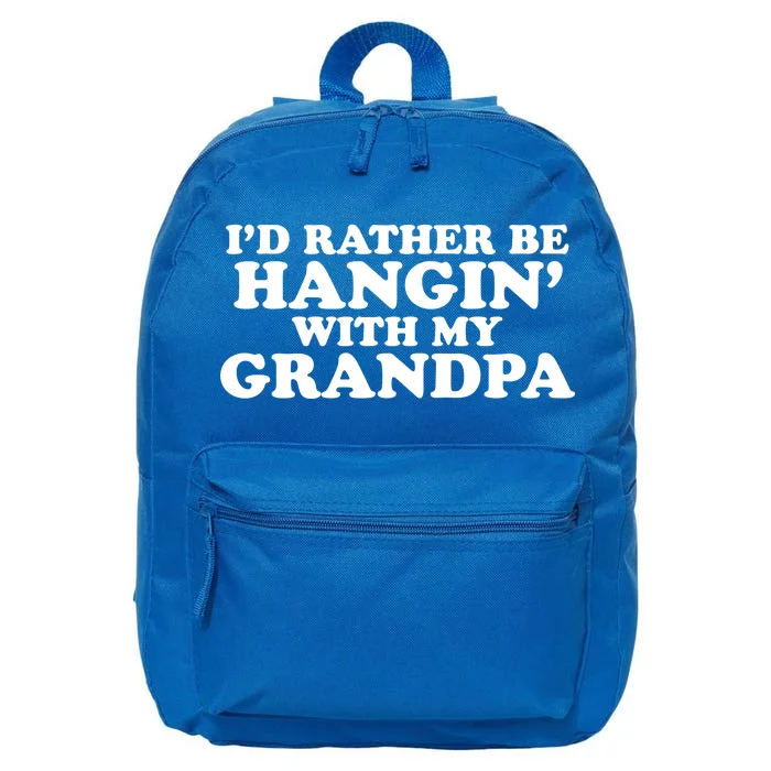 I'd Rather Be Hangin' With My Grandpa 16 in Basic Backpack