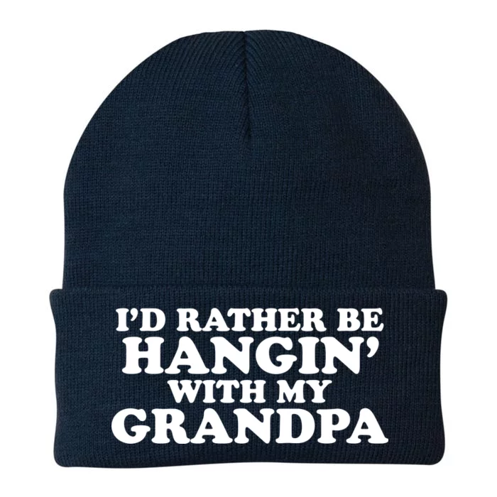 I'd Rather Be Hangin' With My Grandpa Knit Cap Winter Beanie