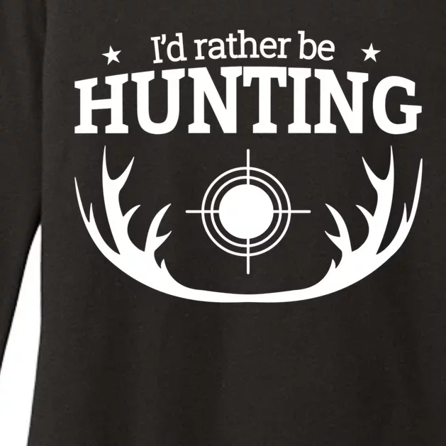 I'd Rather Be Hunting Womens CVC Long Sleeve Shirt