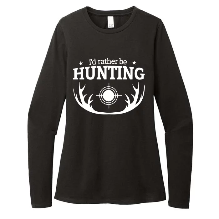 I'd Rather Be Hunting Womens CVC Long Sleeve Shirt