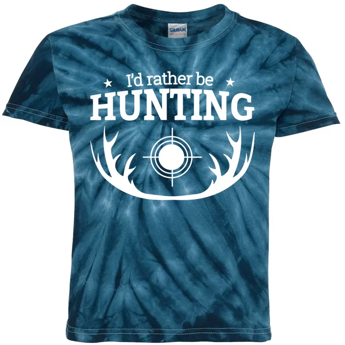 I'd Rather Be Hunting Kids Tie-Dye T-Shirt