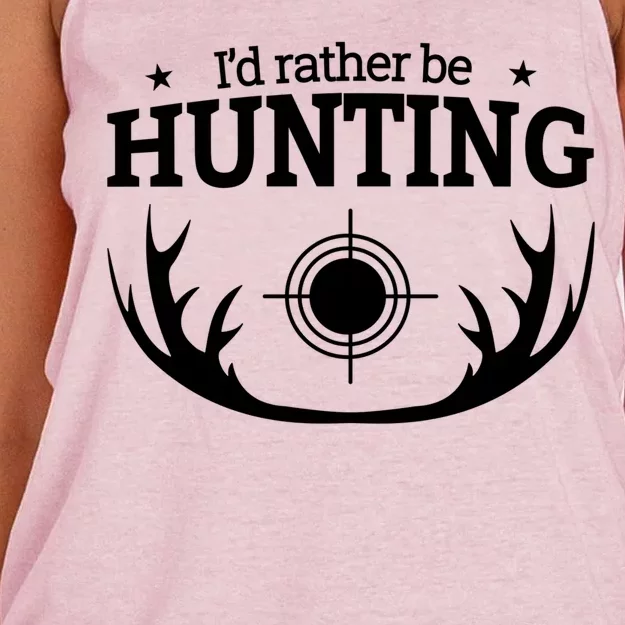 I'd Rather Be Hunting Women's Knotted Racerback Tank