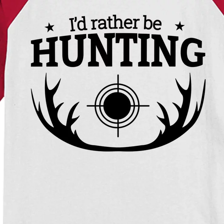 I'd Rather Be Hunting Kids Colorblock Raglan Jersey