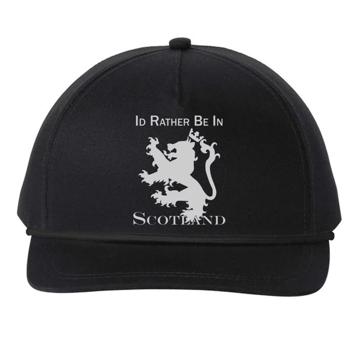 Id Rather Be In Scotland Snapback Five-Panel Rope Hat