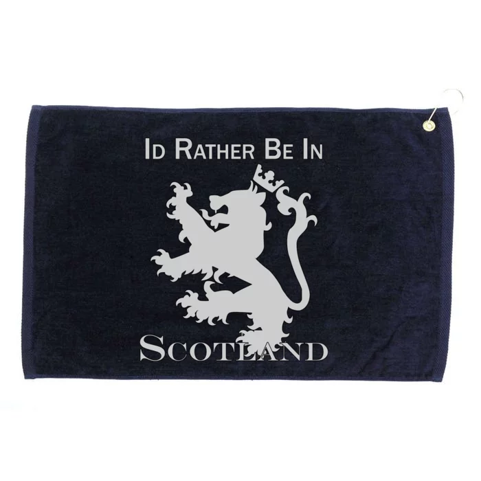 Id Rather Be In Scotland Grommeted Golf Towel