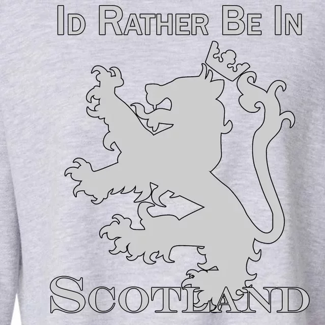 Id Rather Be In Scotland Cropped Pullover Crew