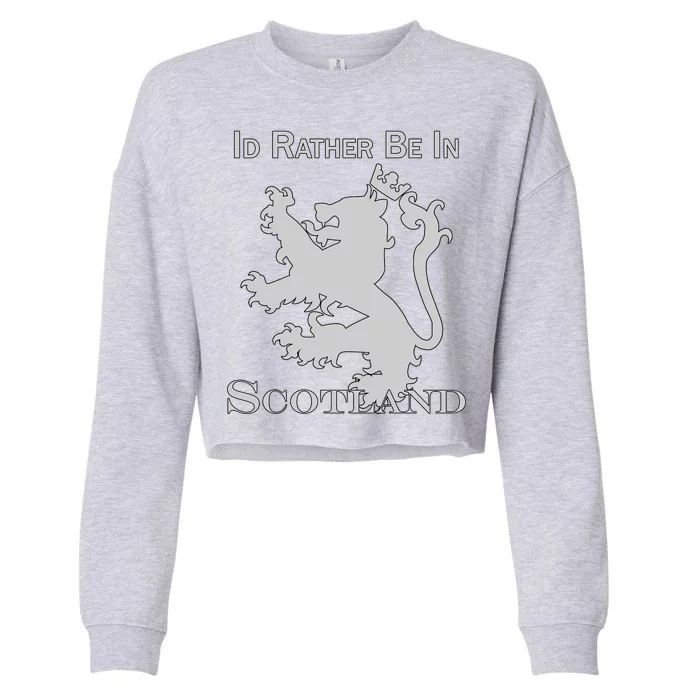 Id Rather Be In Scotland Cropped Pullover Crew