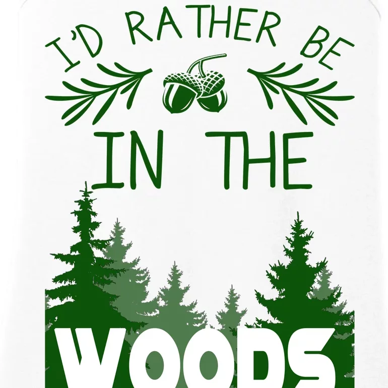 I'd Rather Be In The Woods Funny Hiking Ladies Essential Tank