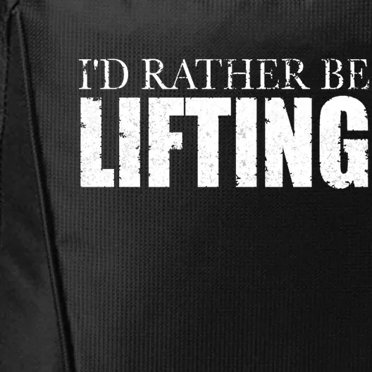 I'd Rather Be Lifting Funny Workout Gym City Backpack