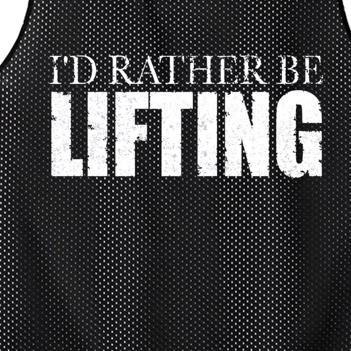 I'd Rather Be Lifting Funny Workout Gym Mesh Reversible Basketball Jersey Tank