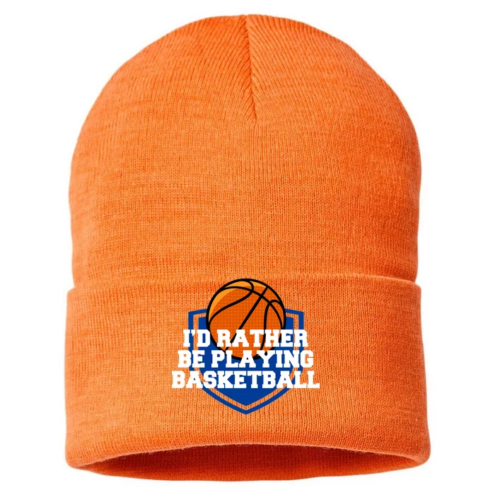 I'd Rather Be Playing Basketball Sustainable Knit Beanie