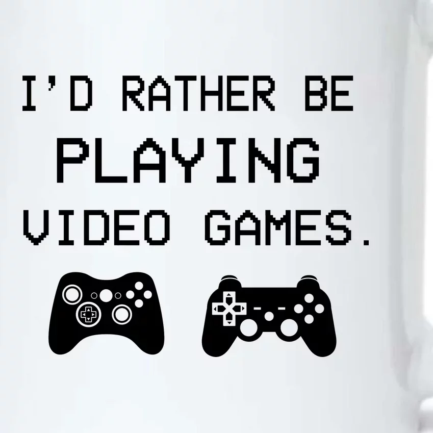 I'd Rather Be Playing Video Games Black Color Changing Mug