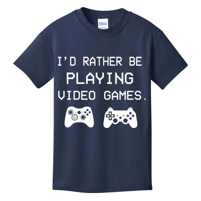 I'd Rather Be Playing Video Games Kids T-Shirt