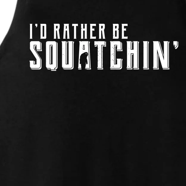 I'd Rather be Squatchin Ladies Tri-Blend Wicking Tank