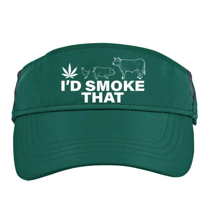 I'd Smoke That Pot Head Marijuana Adult Drive Performance Visor