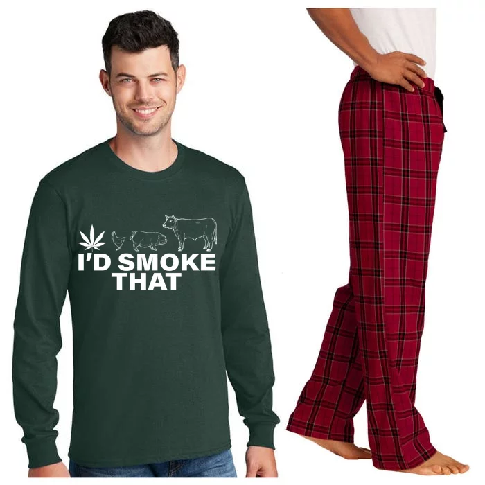 I'd Smoke That Pot Head Marijuana Long Sleeve Pajama Set