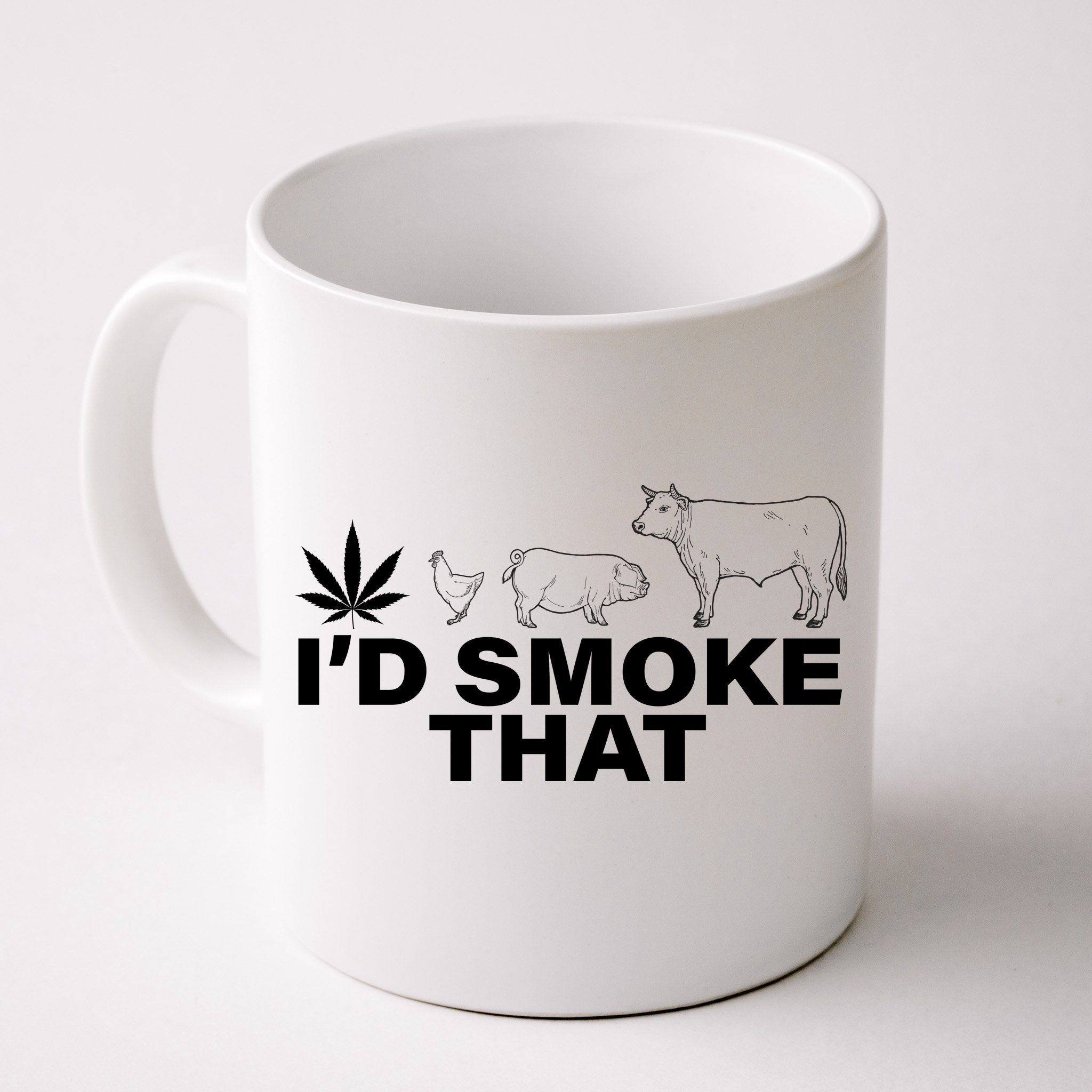I'm So High Right Meow Cannabis Cat White Ceramic 15oz Coffee Mug Tea Cup Kush Marijuana Weed 420 Baked Funny Punny Cat Jokes Bud Sesh Pot