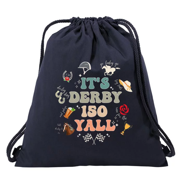 ItS Derby 150 Yall 150th Horse Racing Ky Derby Day Vintage Drawstring Bag