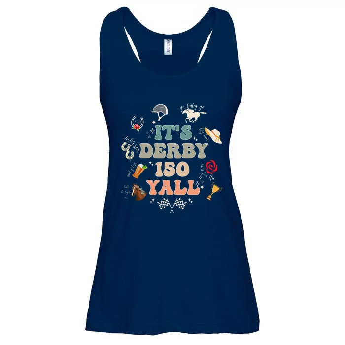 ItS Derby 150 Yall 150th Horse Racing Ky Derby Day Vintage Ladies Essential Flowy Tank