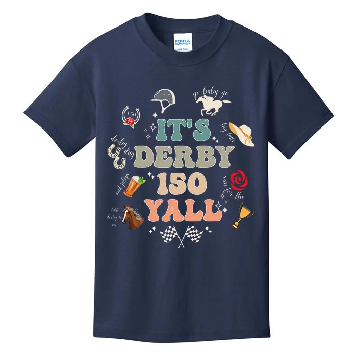 ItS Derby 150 Yall 150th Horse Racing Ky Derby Day Vintage Kids T-Shirt