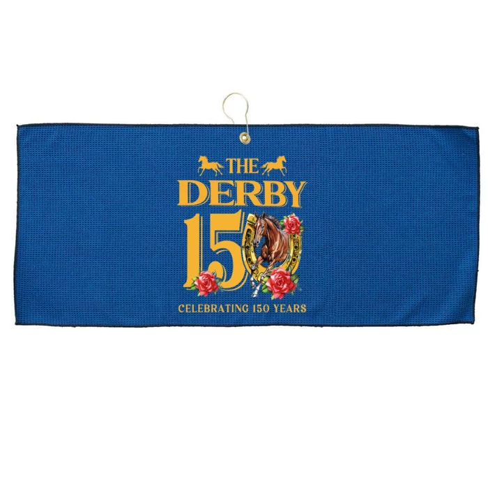 ItS Derby 150 Yall 150th Horse Racing Talk Derby To Me Large Microfiber Waffle Golf Towel