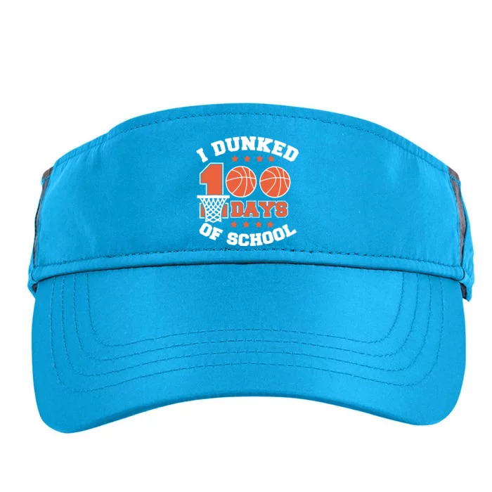 I Dunked 100 Days Of School Basketball Lover Teacher Student Adult Drive Performance Visor