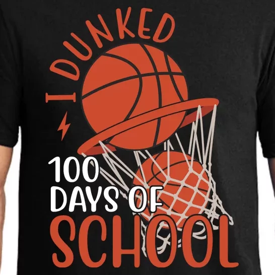 I Dunked 100 Days Of School Basketball Pajama Set