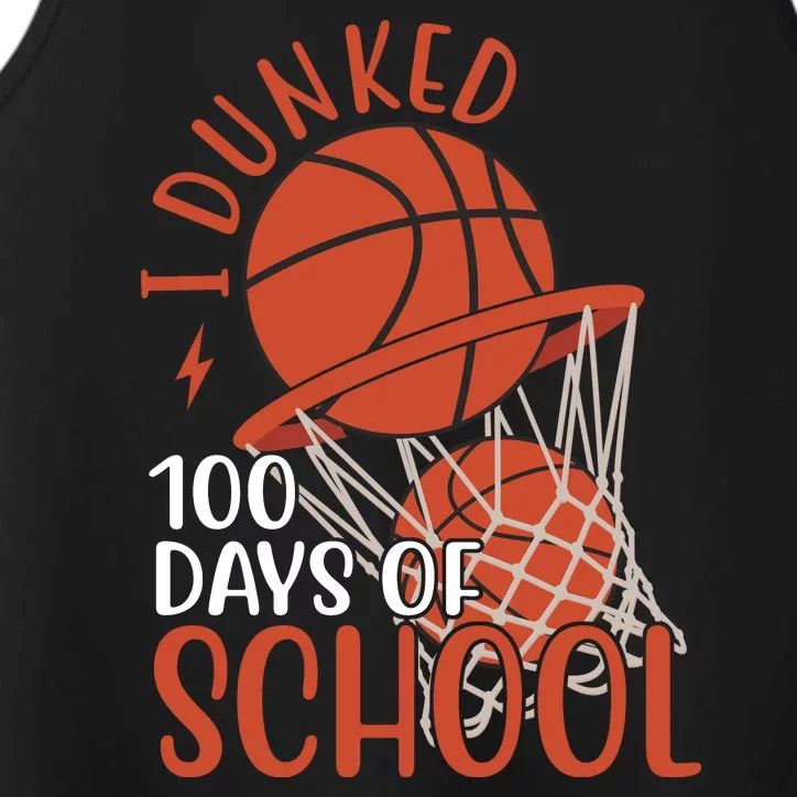 I Dunked 100 Days Of School Basketball Performance Tank