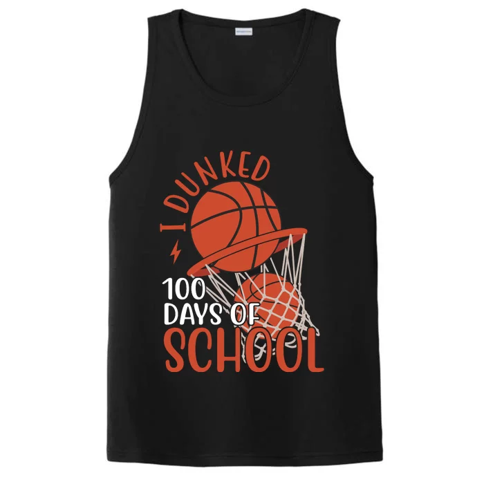 I Dunked 100 Days Of School Basketball Performance Tank